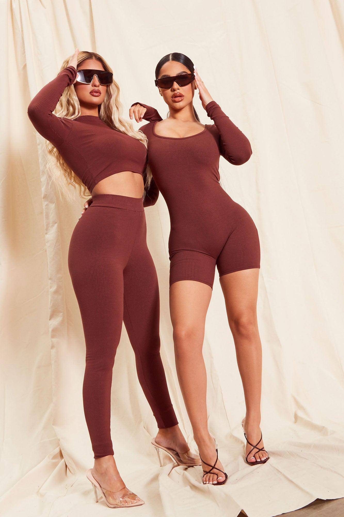 Daisy Snatched Romper - Chestnut Product Image