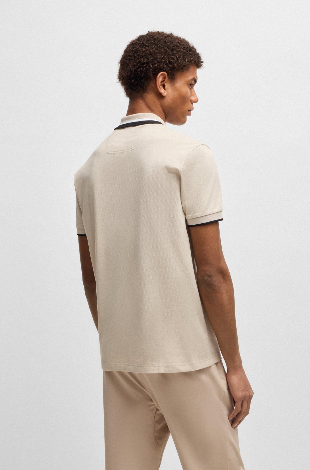 Paddy active polo shirt with contrast stripes Product Image