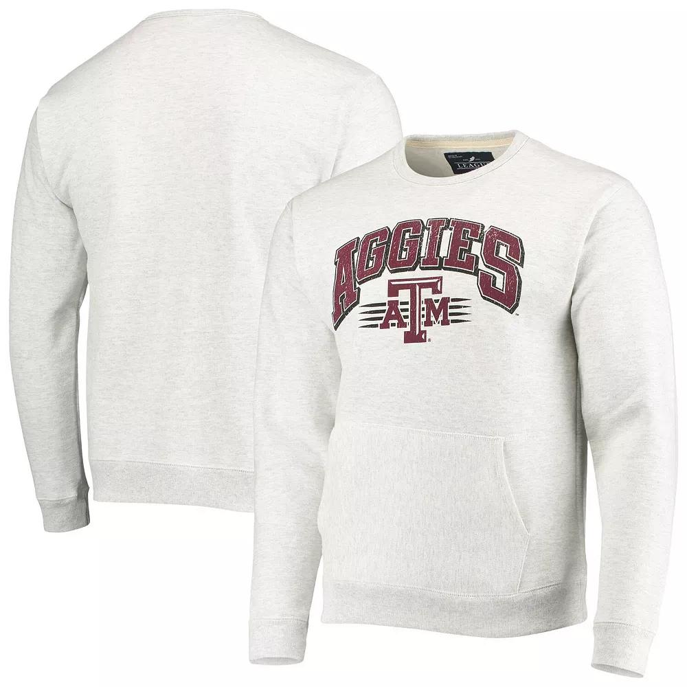 Men's League Collegiate Wear Heathered Gray Texas A&M Aggies Upperclassman Pocket Pullover Sweatshirt,  Product Image