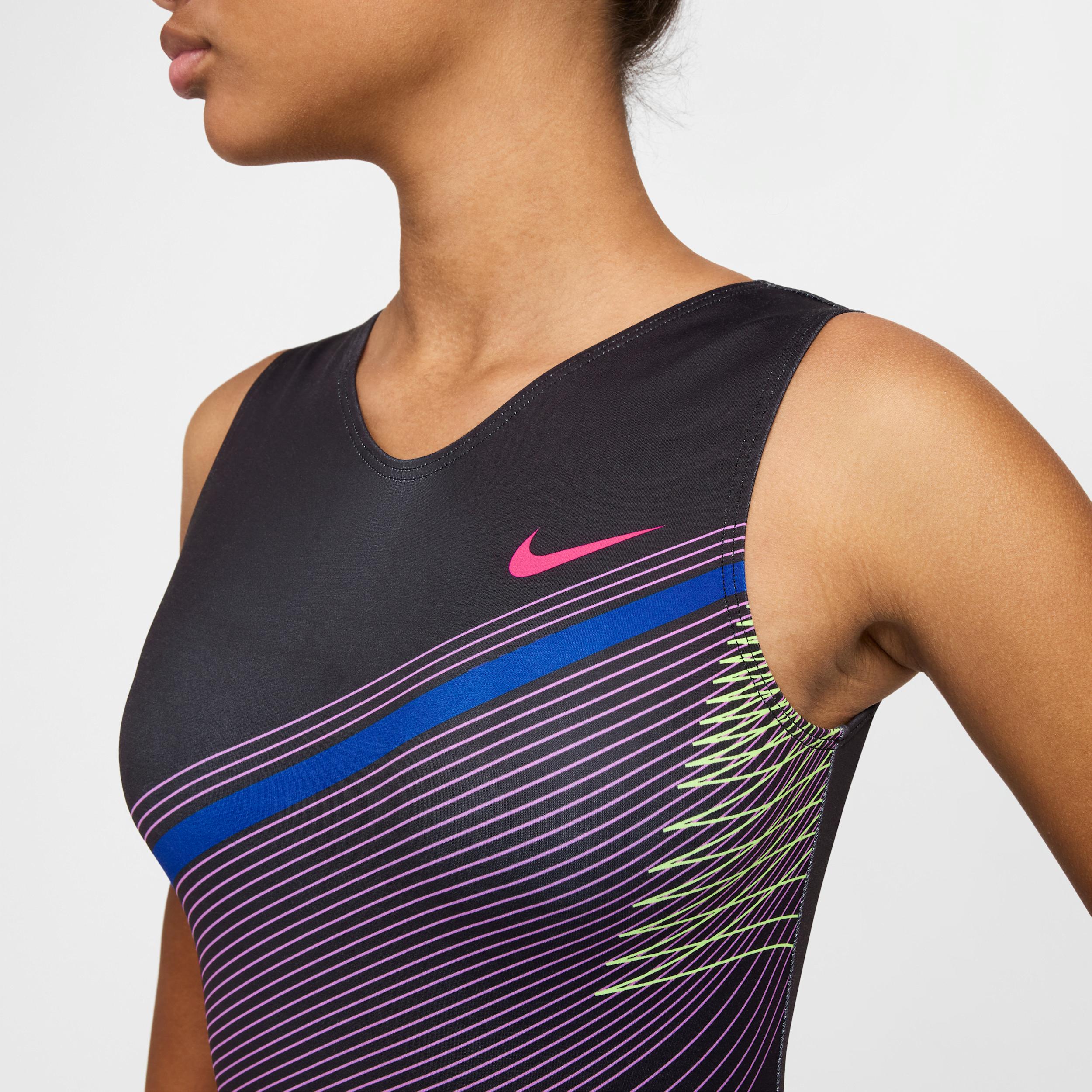 Nike Women's Gymnastics Diagonal Stripe Printed Performance Leotard Product Image