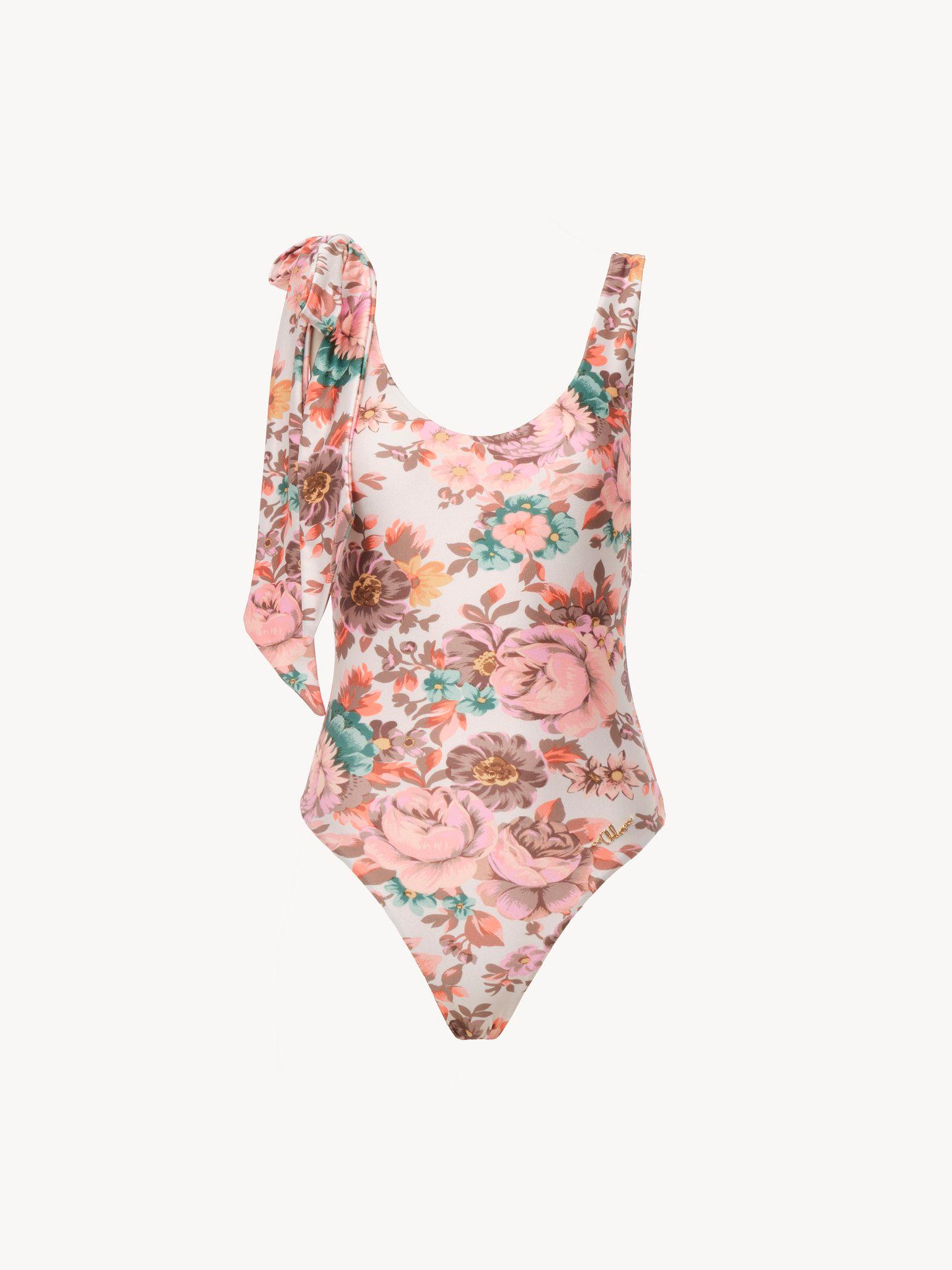 Knotted-strap one-piece swimsuit Product Image