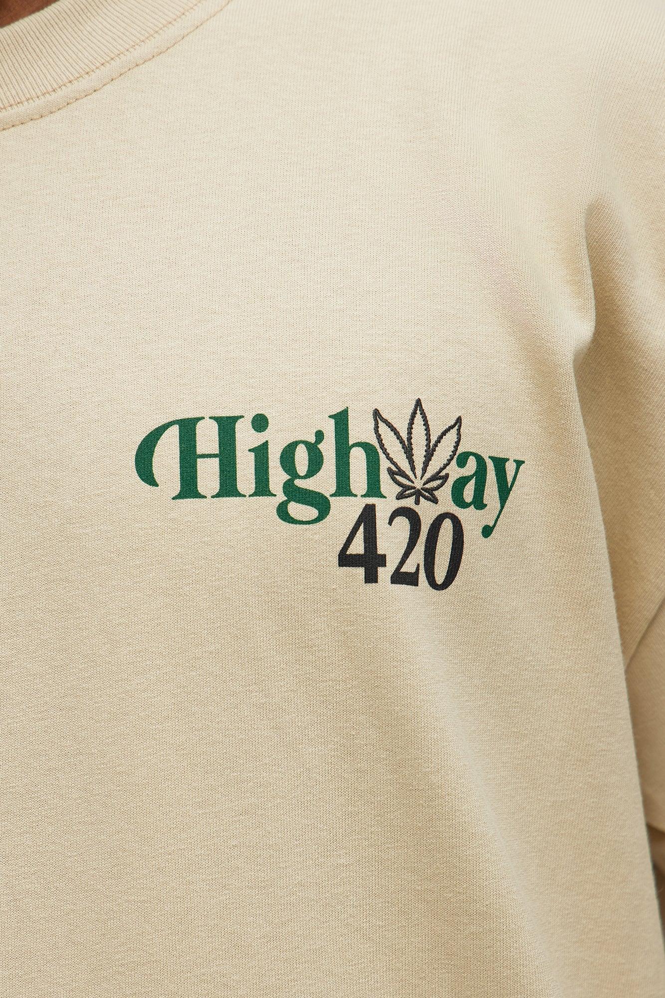 Light Up The World Oversized Short Sleeve Tee - Sand Male Product Image