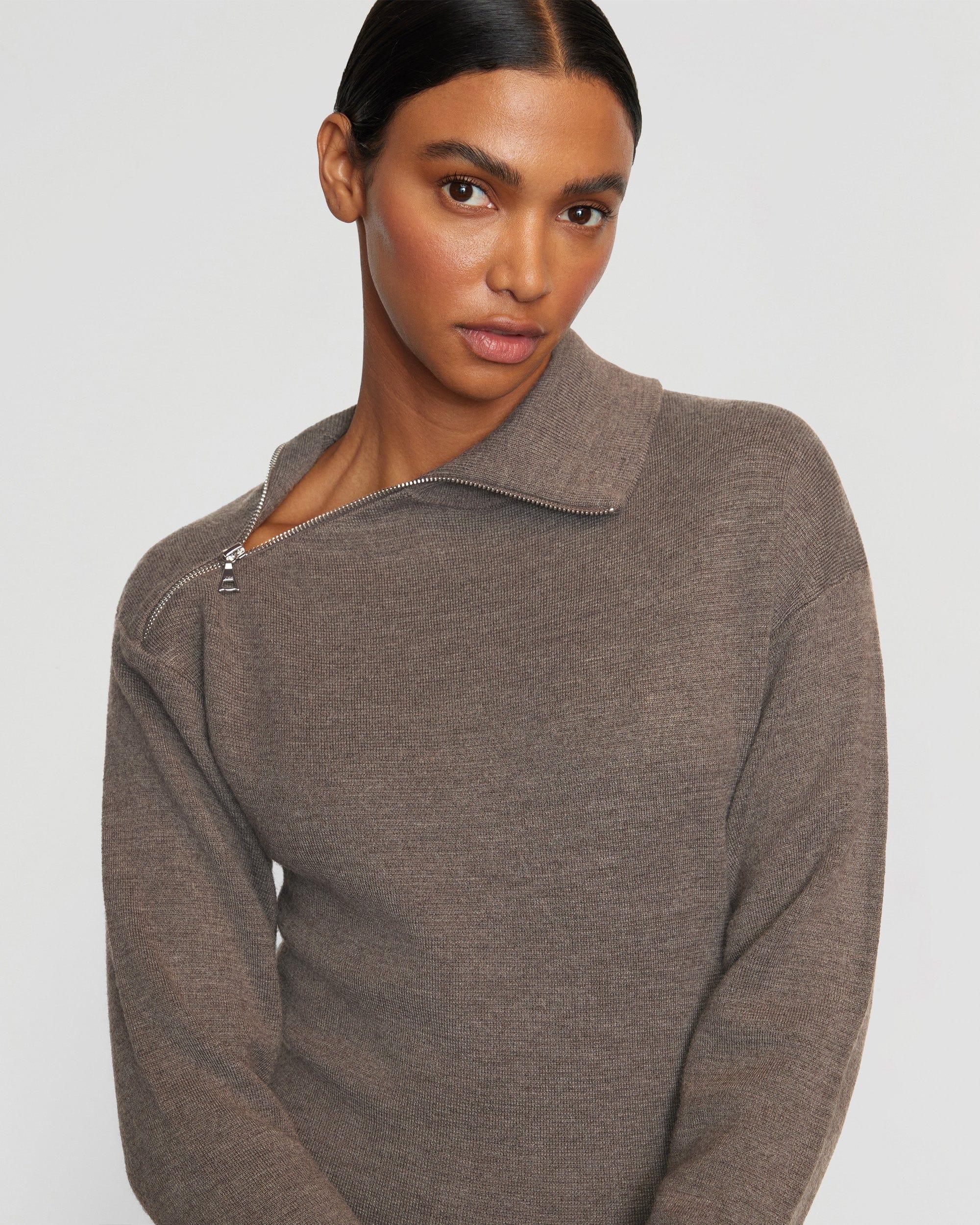 Yara Zipper Sweater Dress Product Image