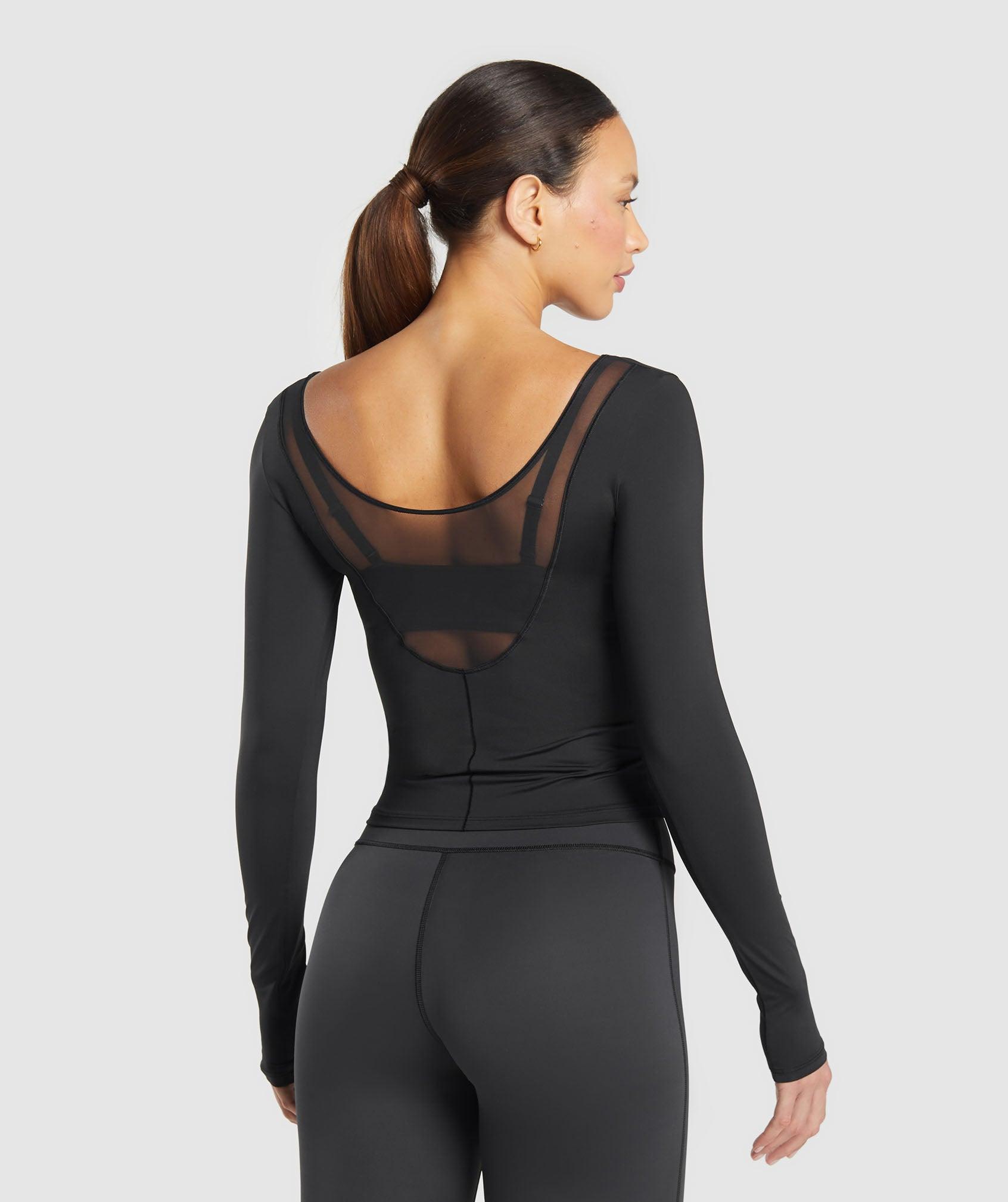 Gymshark Elevate Long Sleeve Top - Black Female Product Image