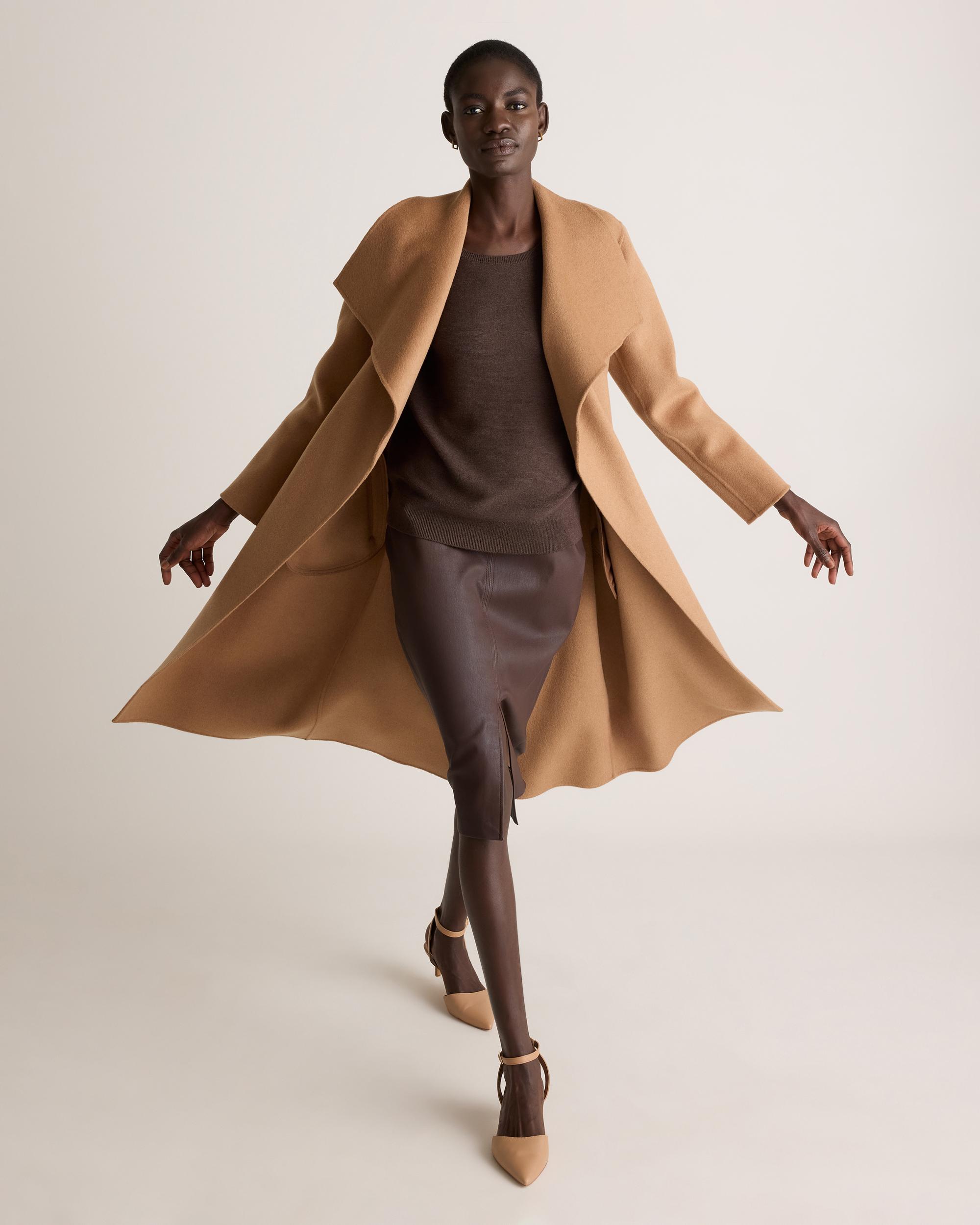 Quince | Women's Lightweight Cotton Cashmere Link-Stitch Dolman Sweater Size XS Product Image