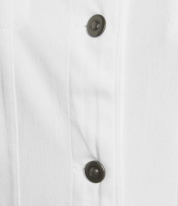 Ruby Rd. Plus Size Knit Twill Point Collar Long Sleeve Button-Front Jacket Product Image