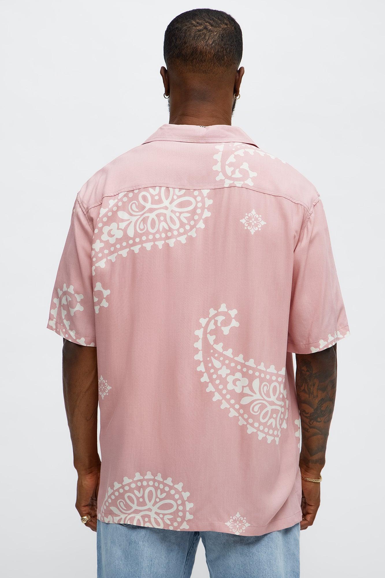 Paisley Rayon Shirt - Pink Product Image