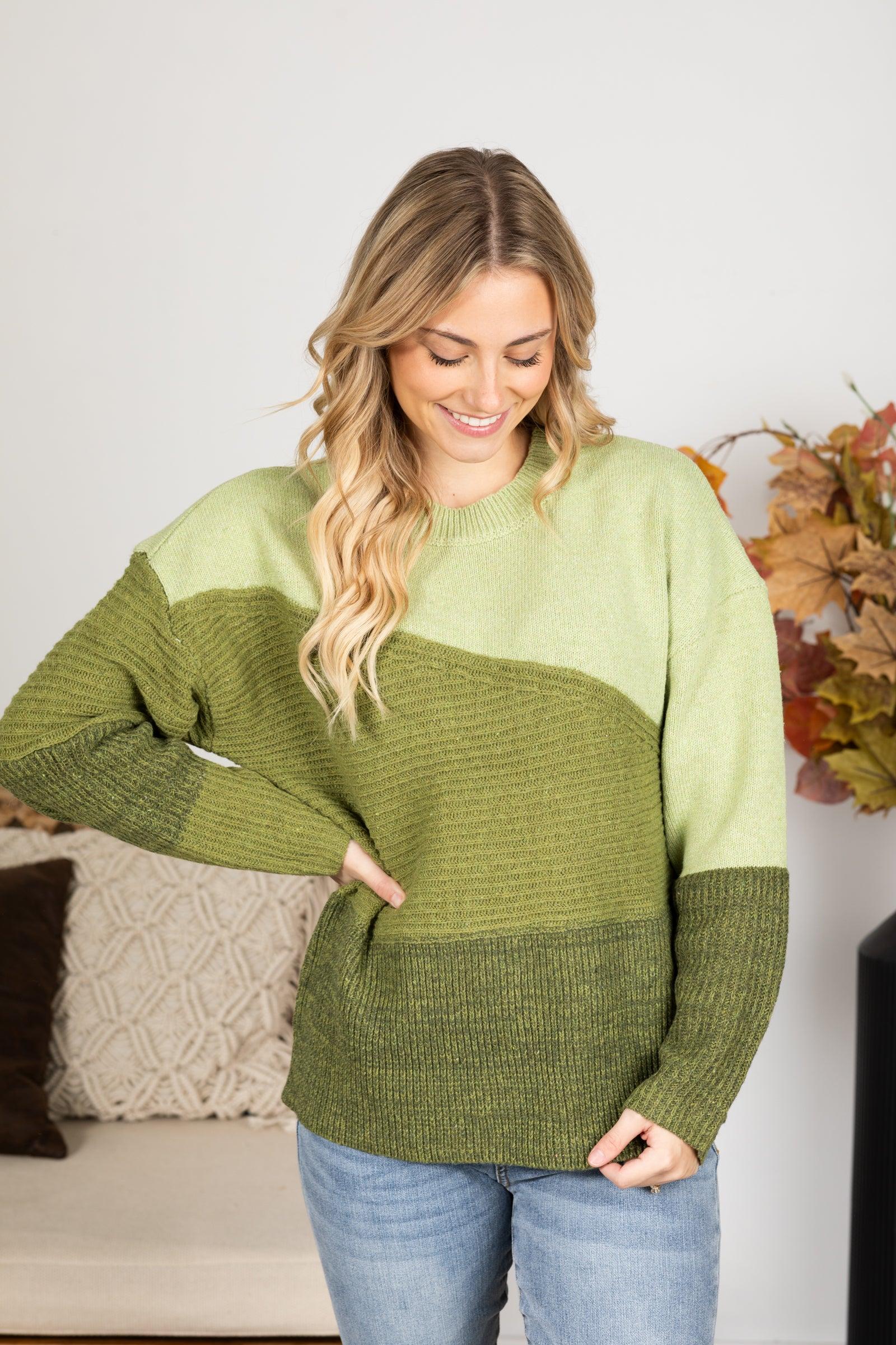 Diagonal Colorblock Sweater Product Image