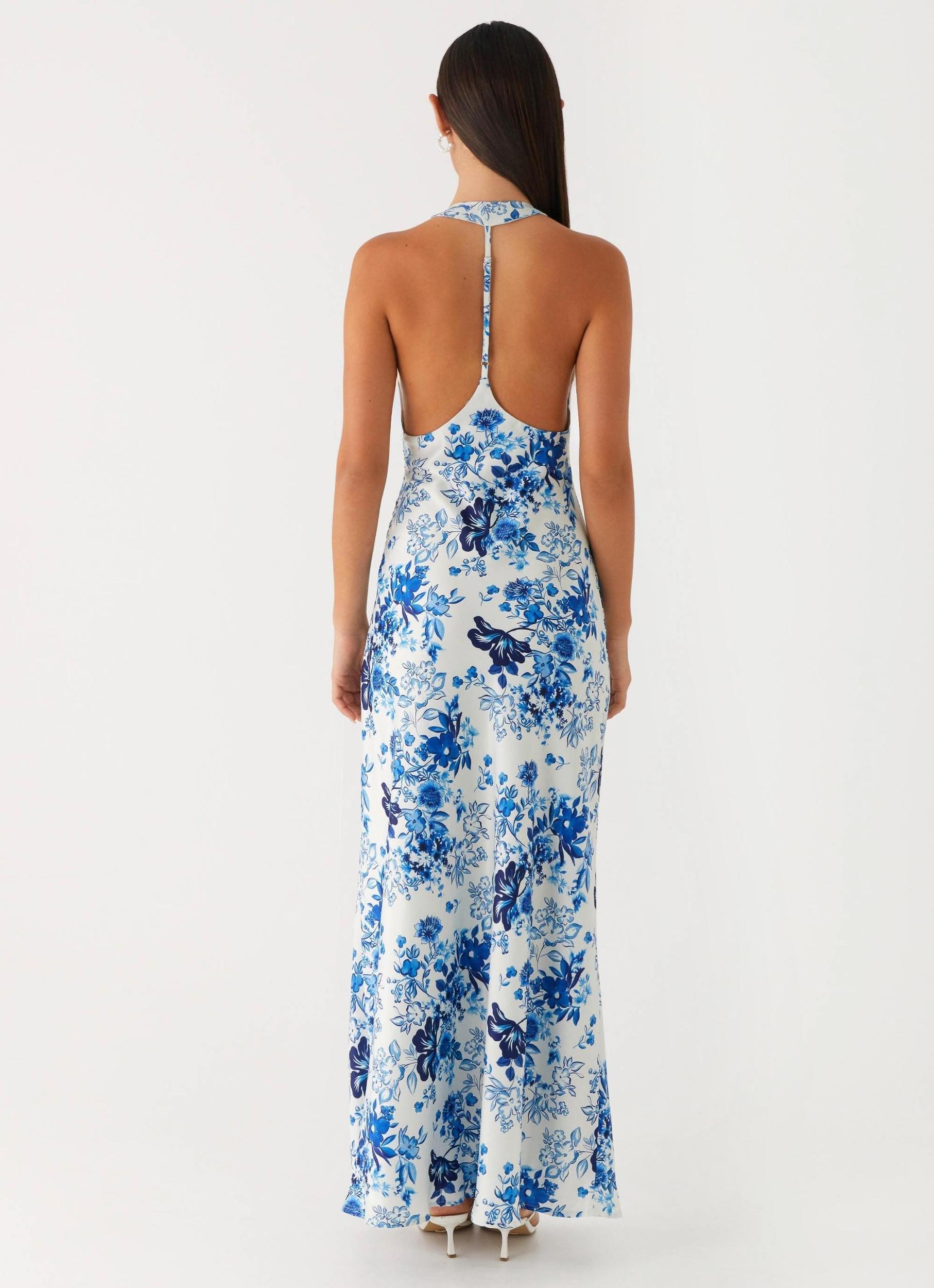 Angie Maxi Dress - Serene Sky Floral Product Image