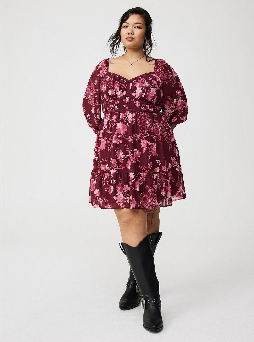 Mini Shirred-Bodice A-Line Dress Product Image