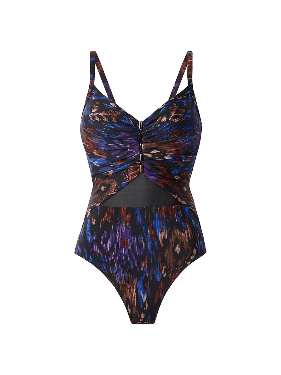 Womens Tapiz Mariposa Abstract One-Piece Swimsuit Product Image