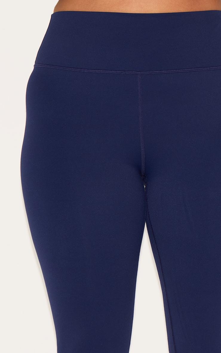 Navy Sculpt Cropped Gym Leggings Product Image