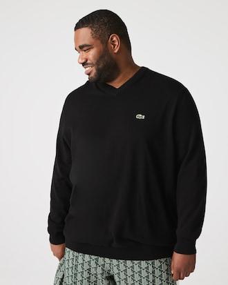 Monochrome Cotton V-neck Sweater Product Image