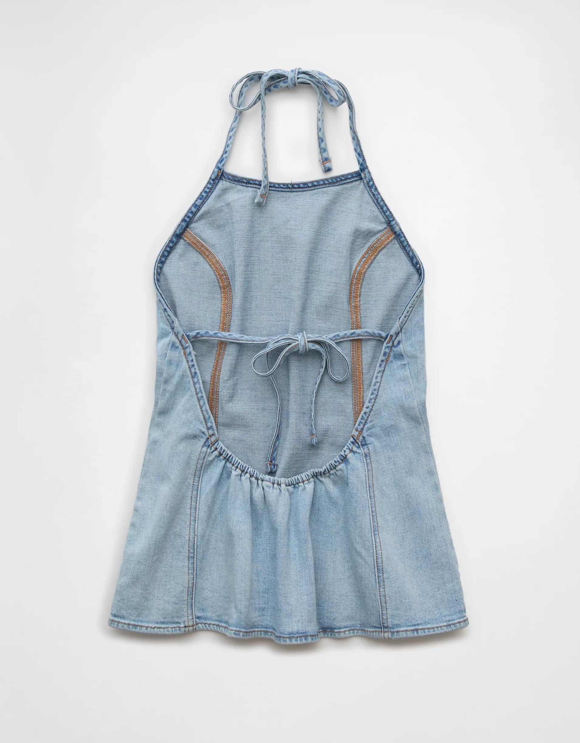 AE Denim Halter Top Product Image