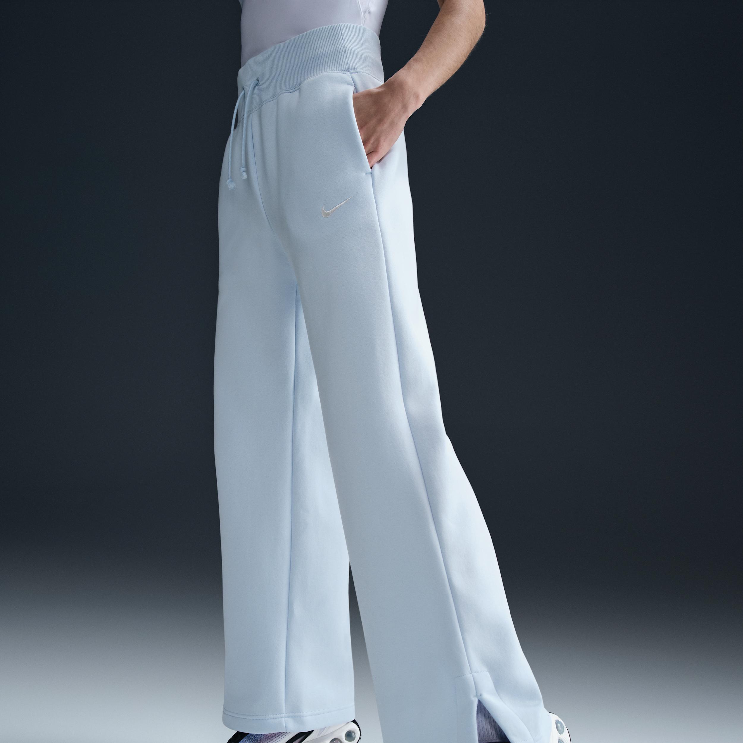 Womens Nike Sportswear Phoenix Fleece High-Waisted Wide-Leg Sweatpants | DQ5615-423 Product Image