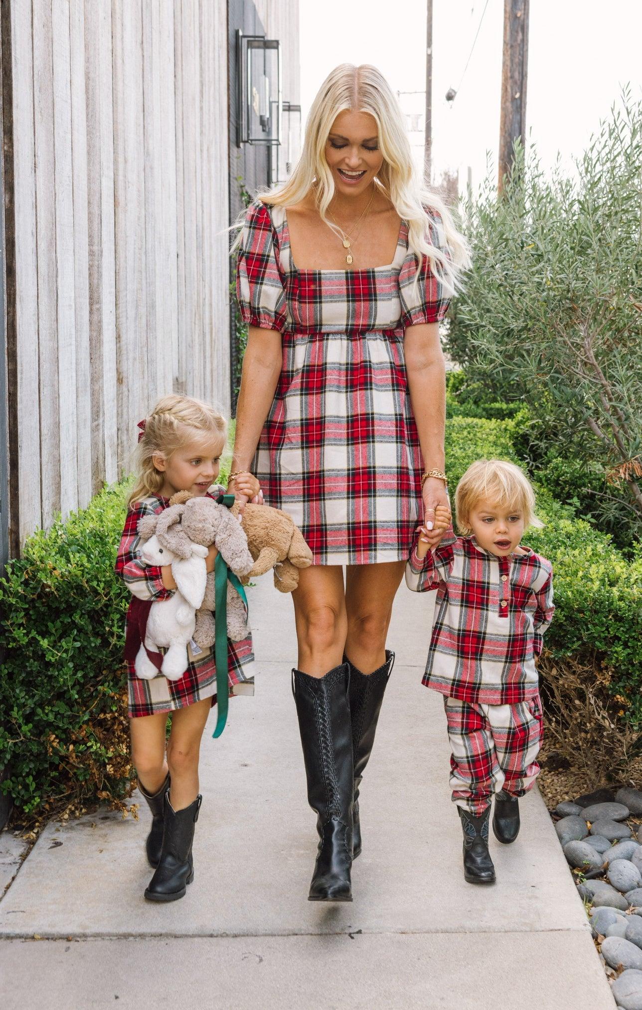 Smitten Babydoll Dress ~ Winter Plaid Product Image