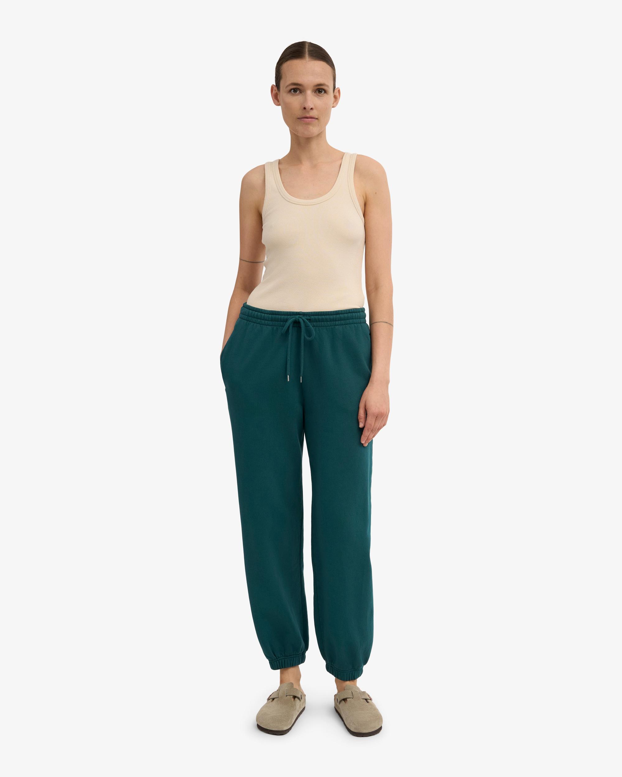 Organic Relaxed Sweatpants - Emerald Green Product Image