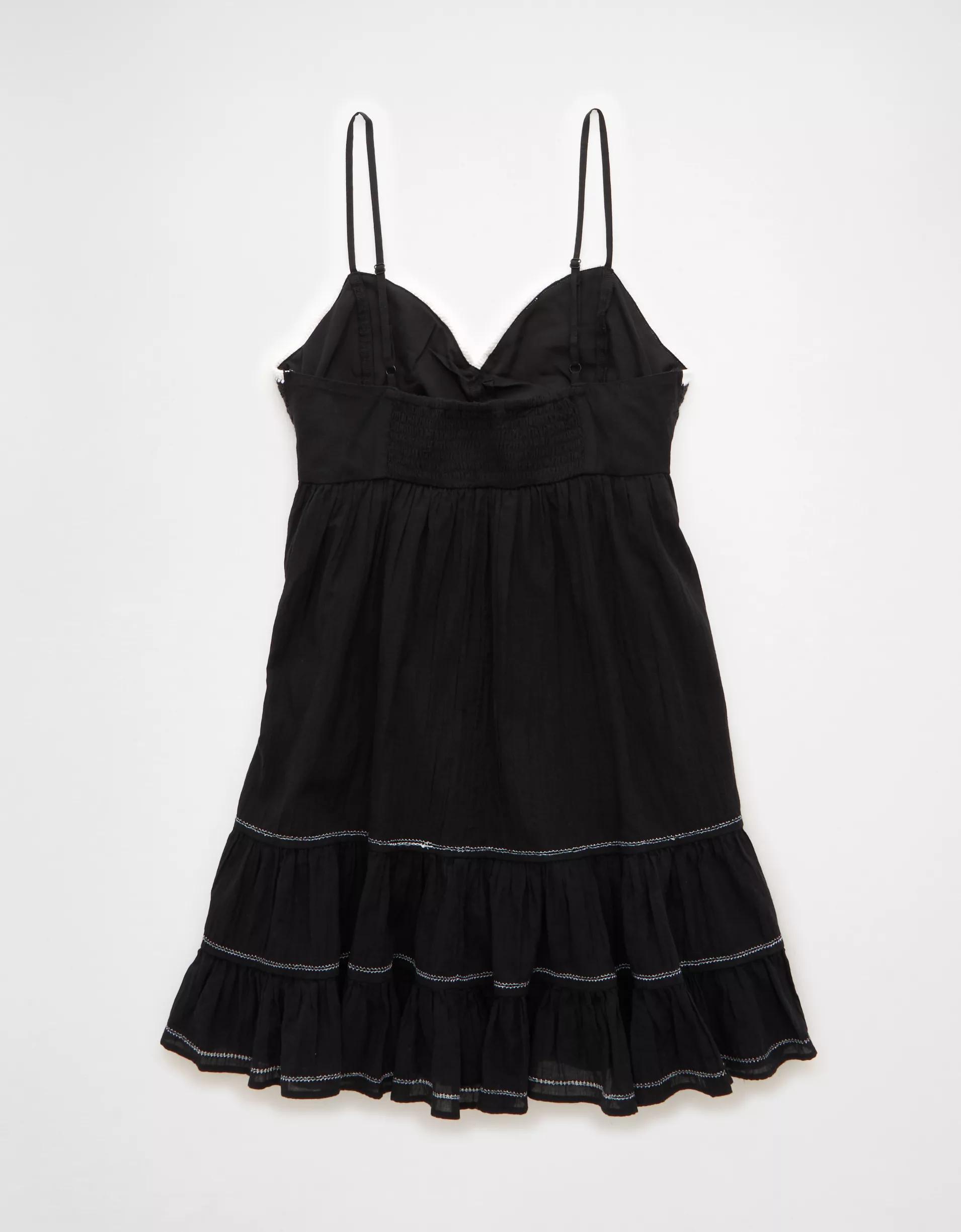 AE Crochet Babydoll Mini Dress Product Image