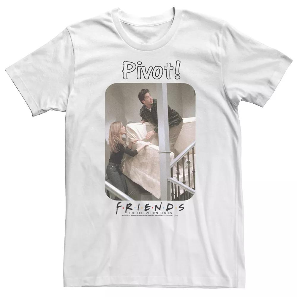 Big & Tall Friends Ross's Couch Pivot Portrait Tee, Men's, Size: XL Tall, White Product Image
