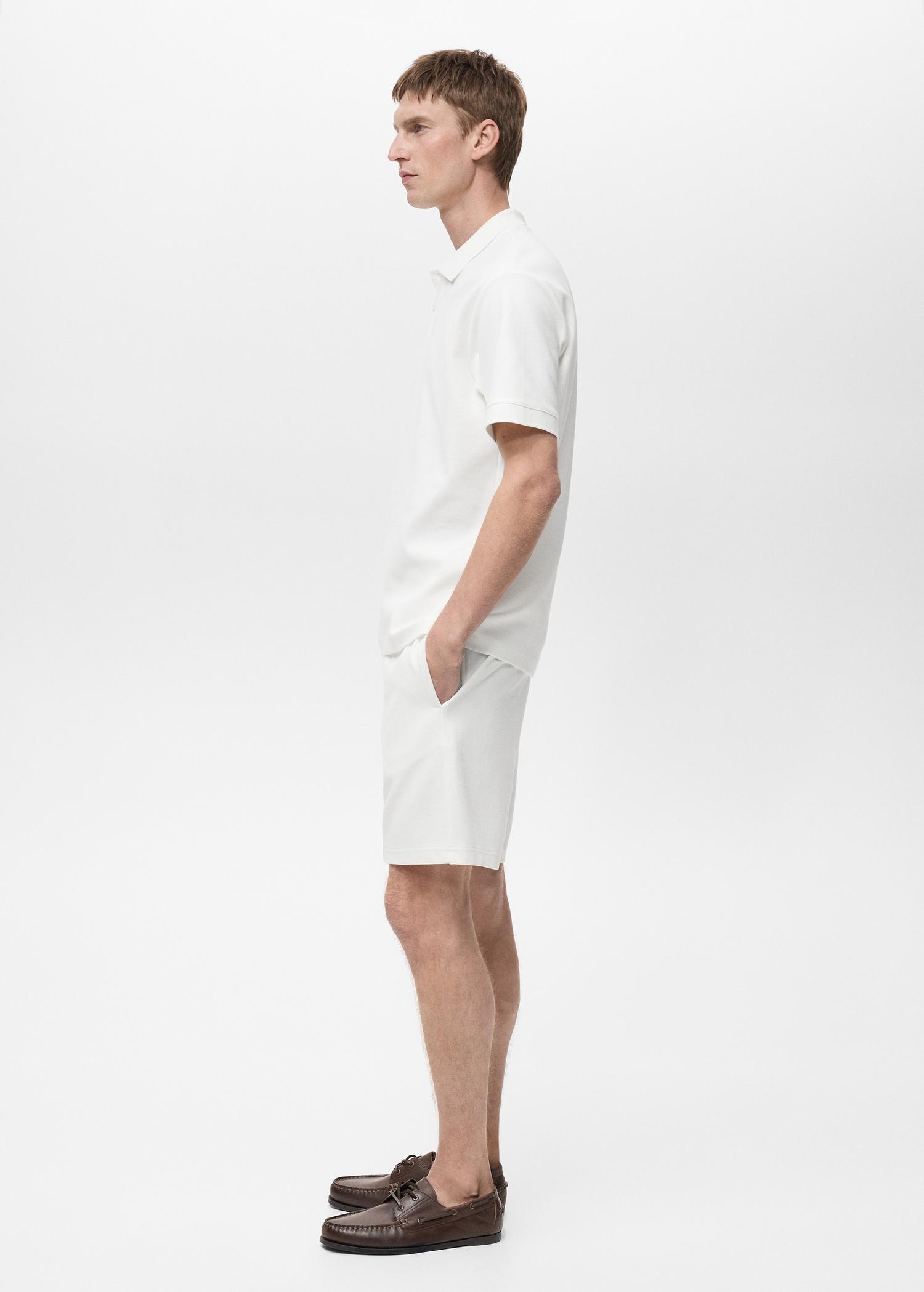 Structured knitted shorts - Men | MANGO USA Product Image