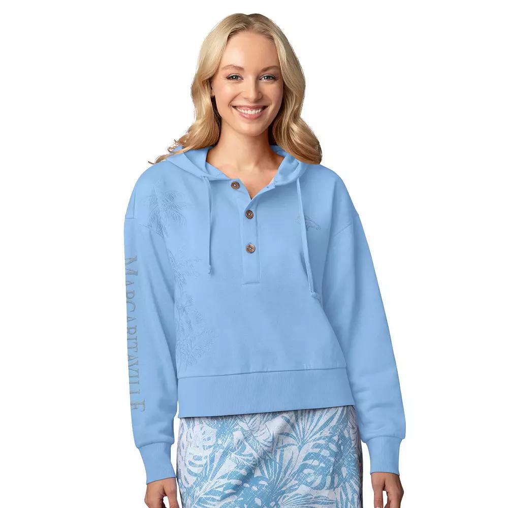 Women's Margaritaville Blue Denver Broncos Island Dream Solid Pullover Hoodie,  Product Image