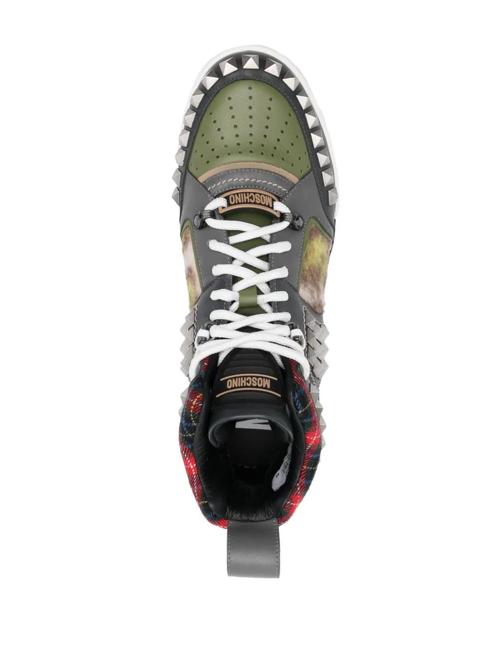 stud-embellished patchwork sneakers Product Image