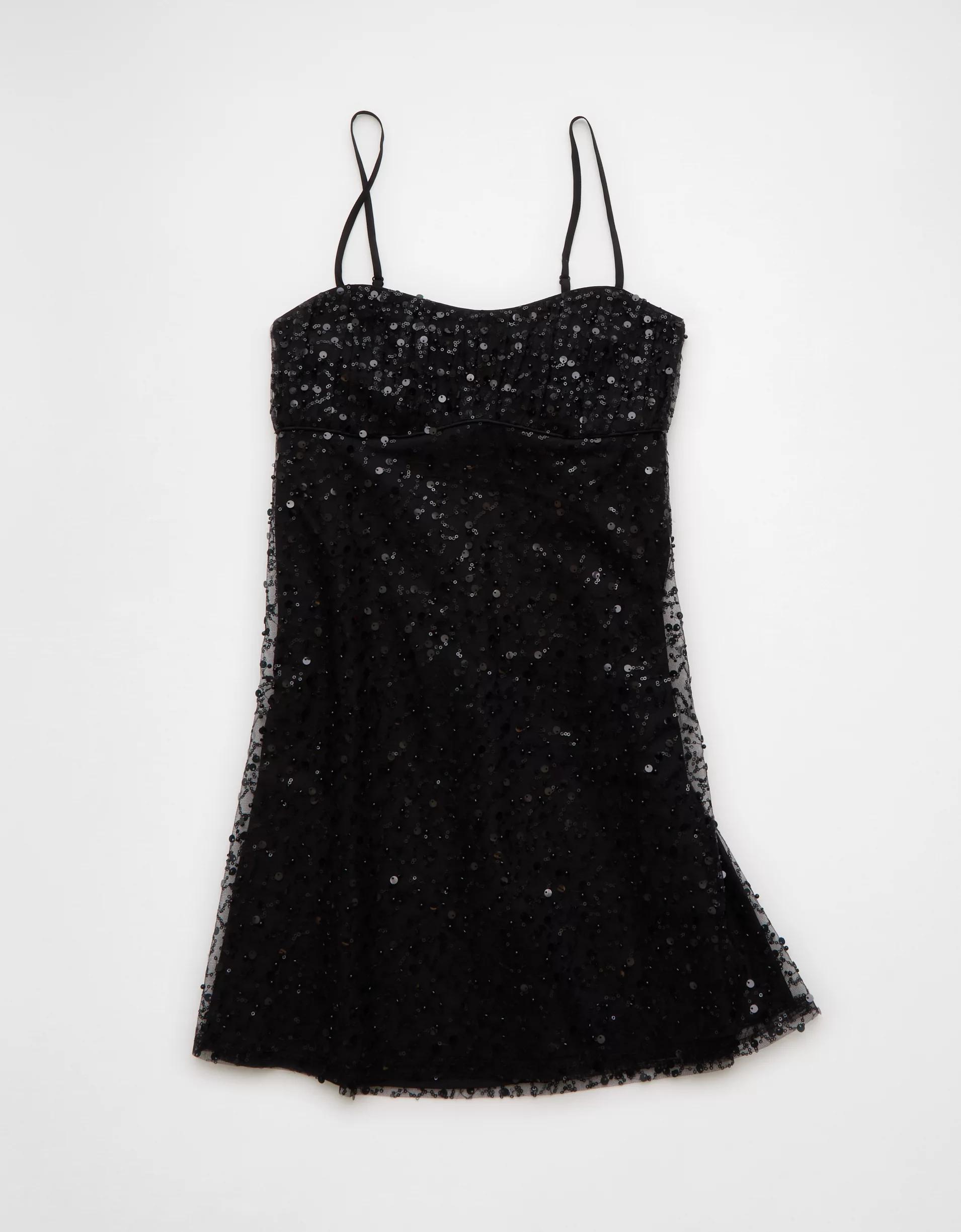 AE Satin Sweetheart Mini Slip Dress Product Image