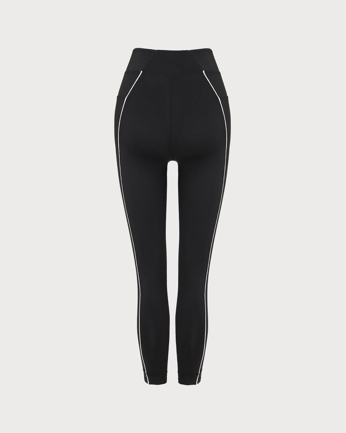Black High Waisted Yoga Leggings Product Image