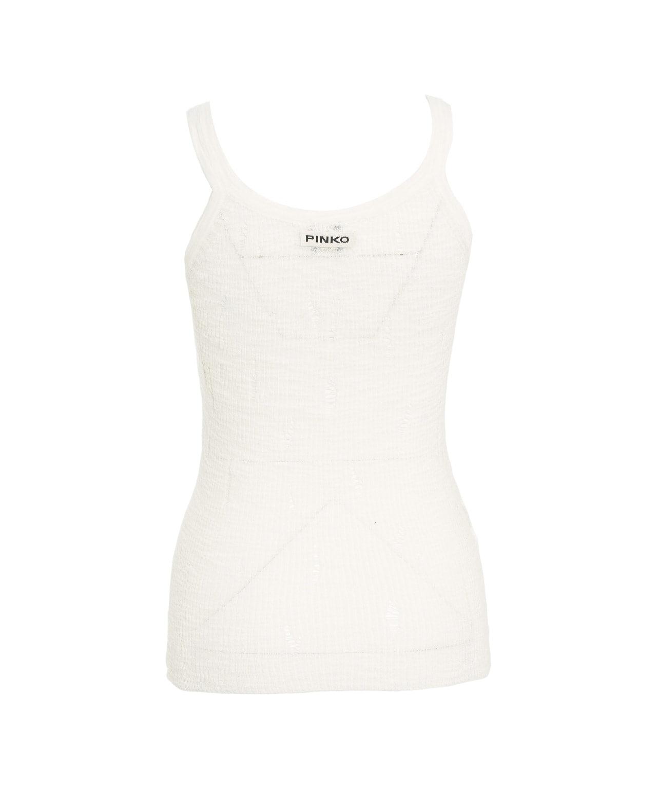 Tank top with destroyed details Product Image