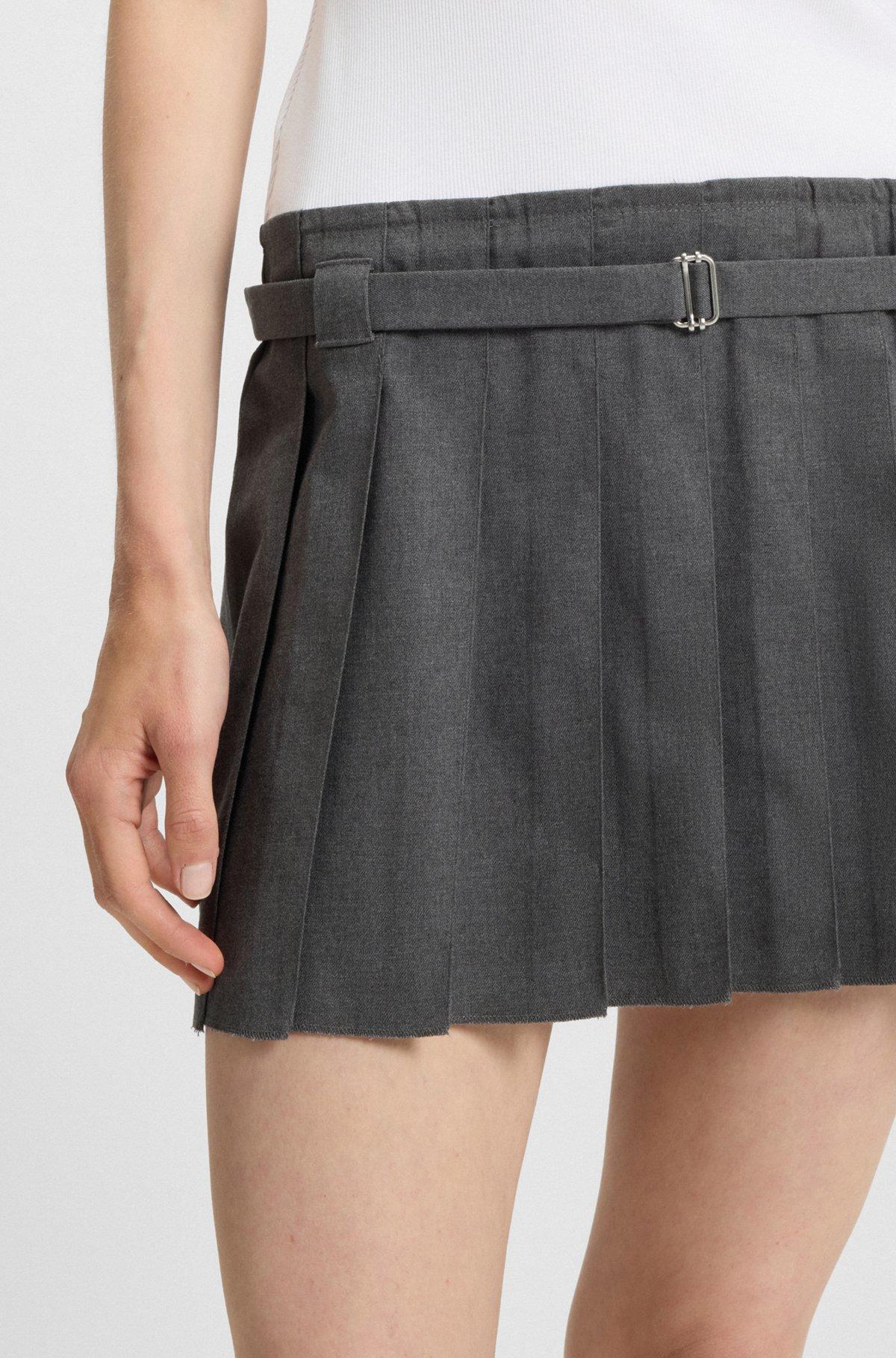 Ribbed tank dress with pleated skirt Product Image