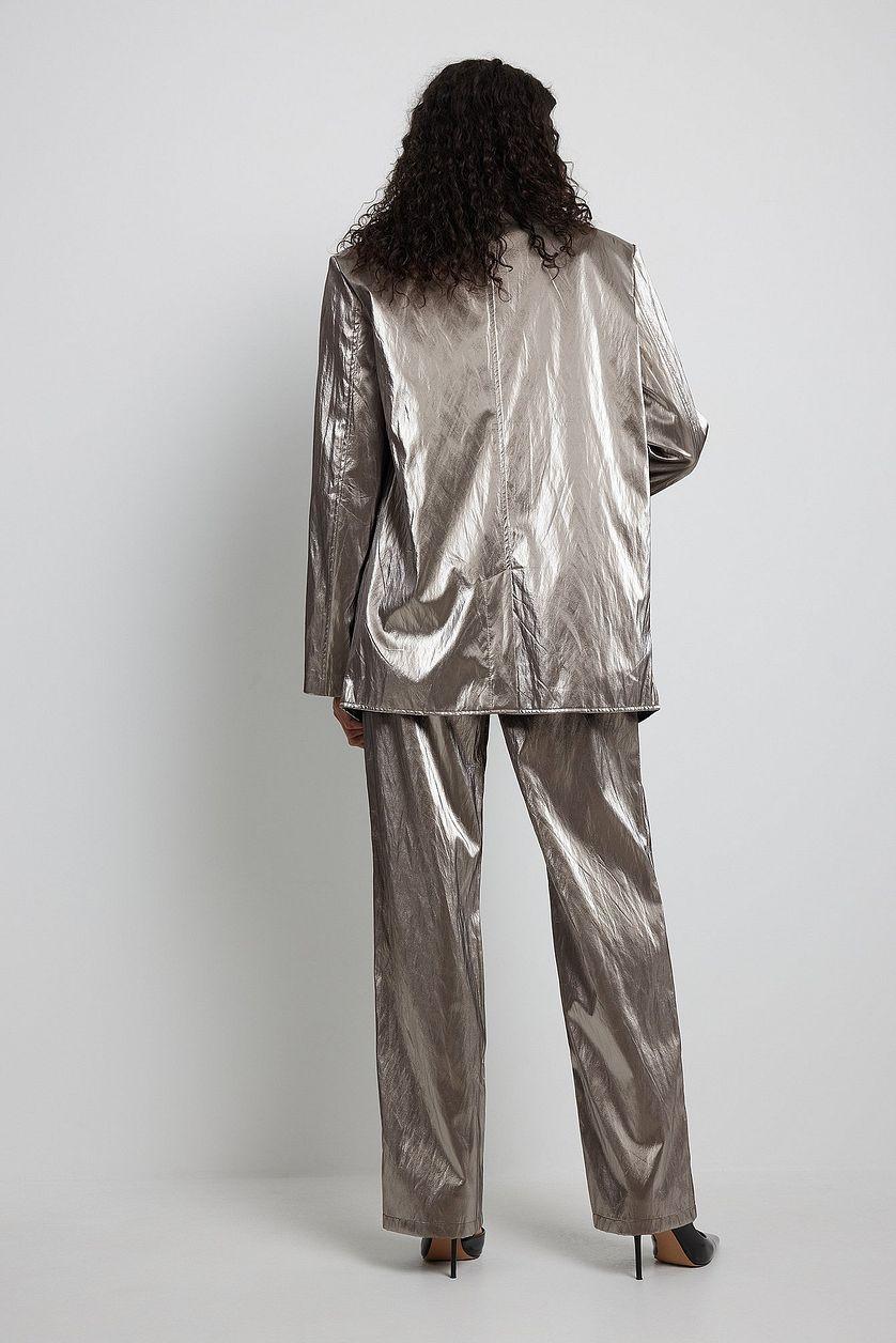 Boxy Silver Blazer Product Image