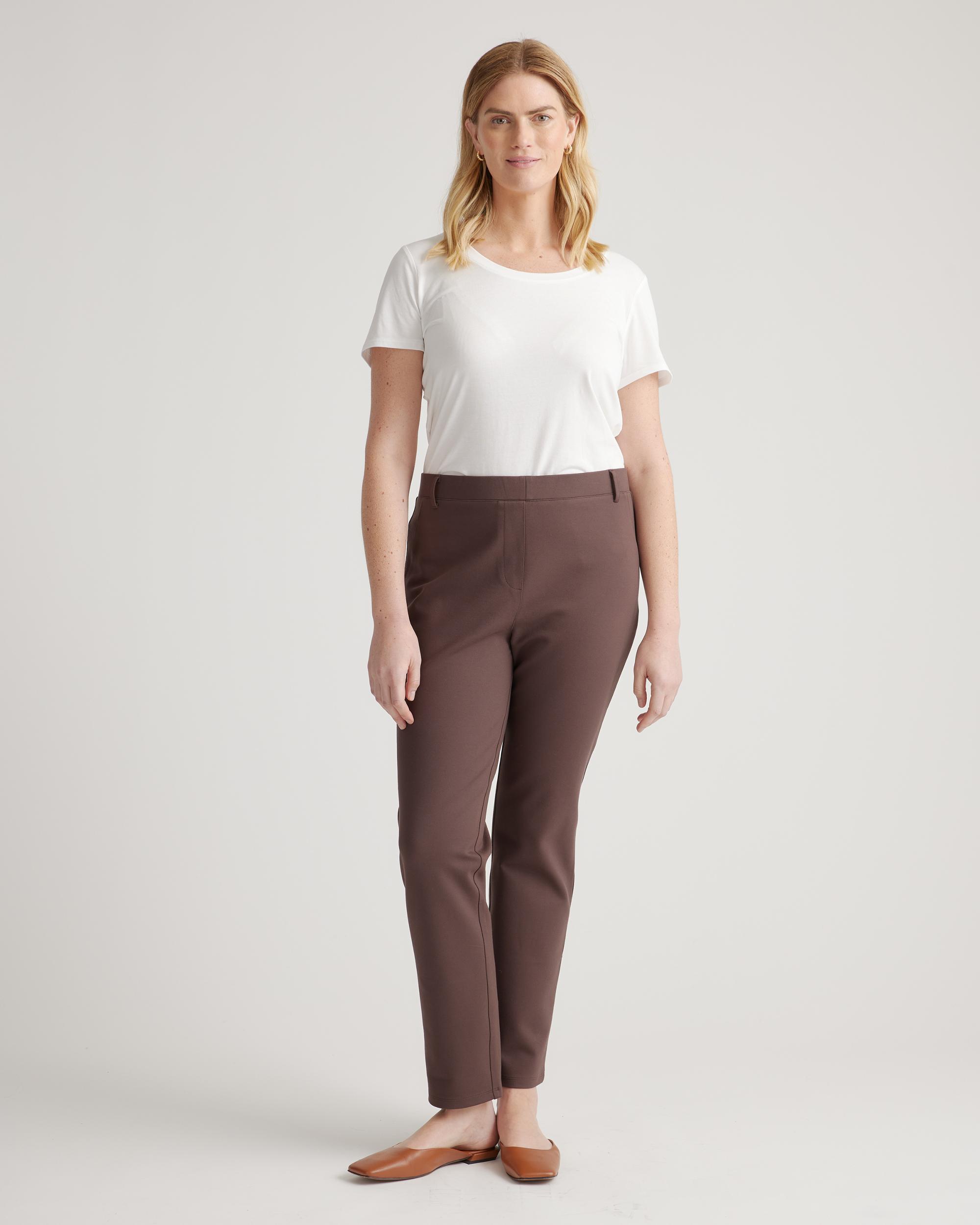 Quince | Women's Ultra-Stretch Ponte Straight Leg Pants Rayon Product Image