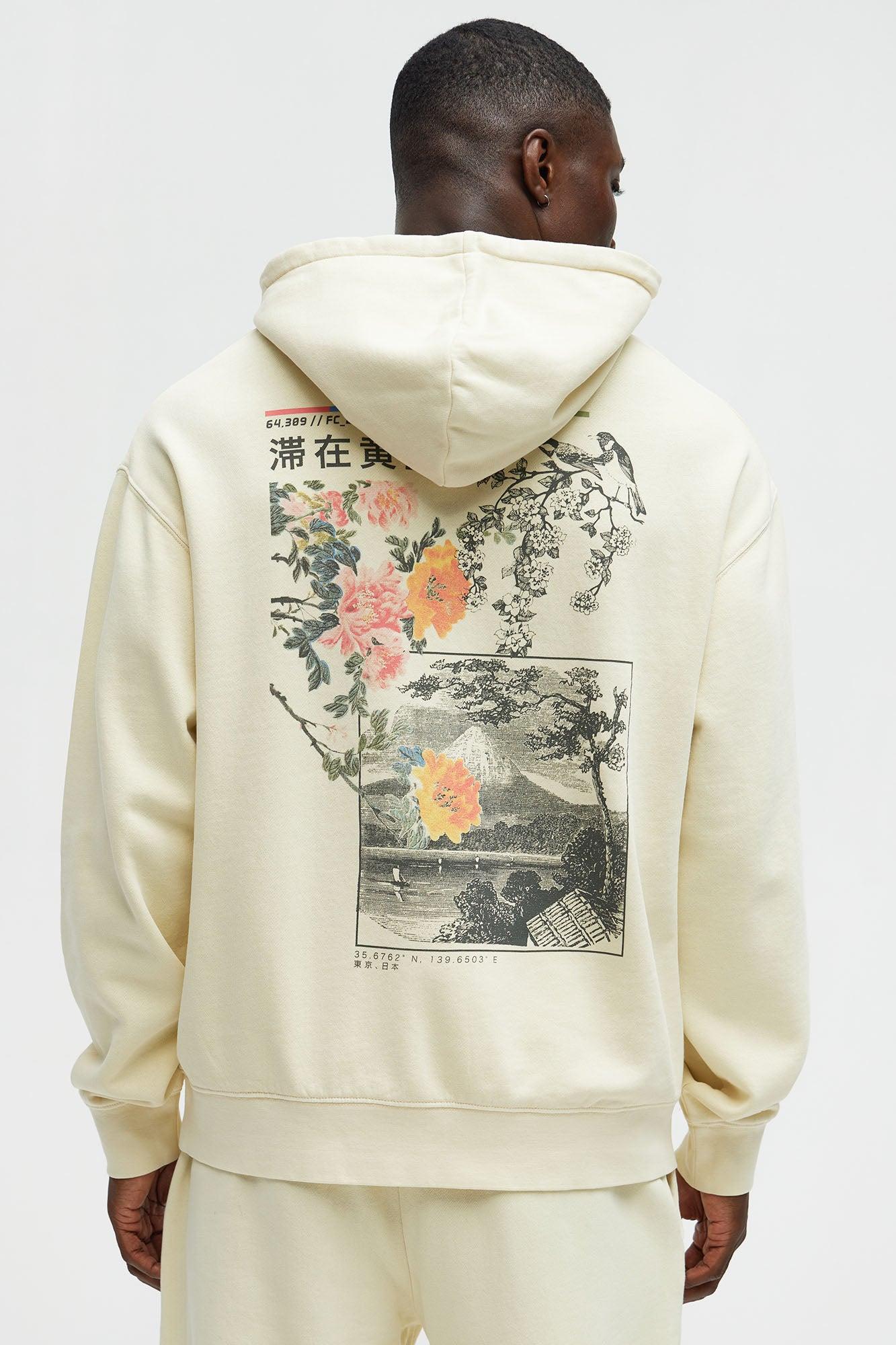 Japan Cherry Blossom Season Hoodie - Tan Product Image