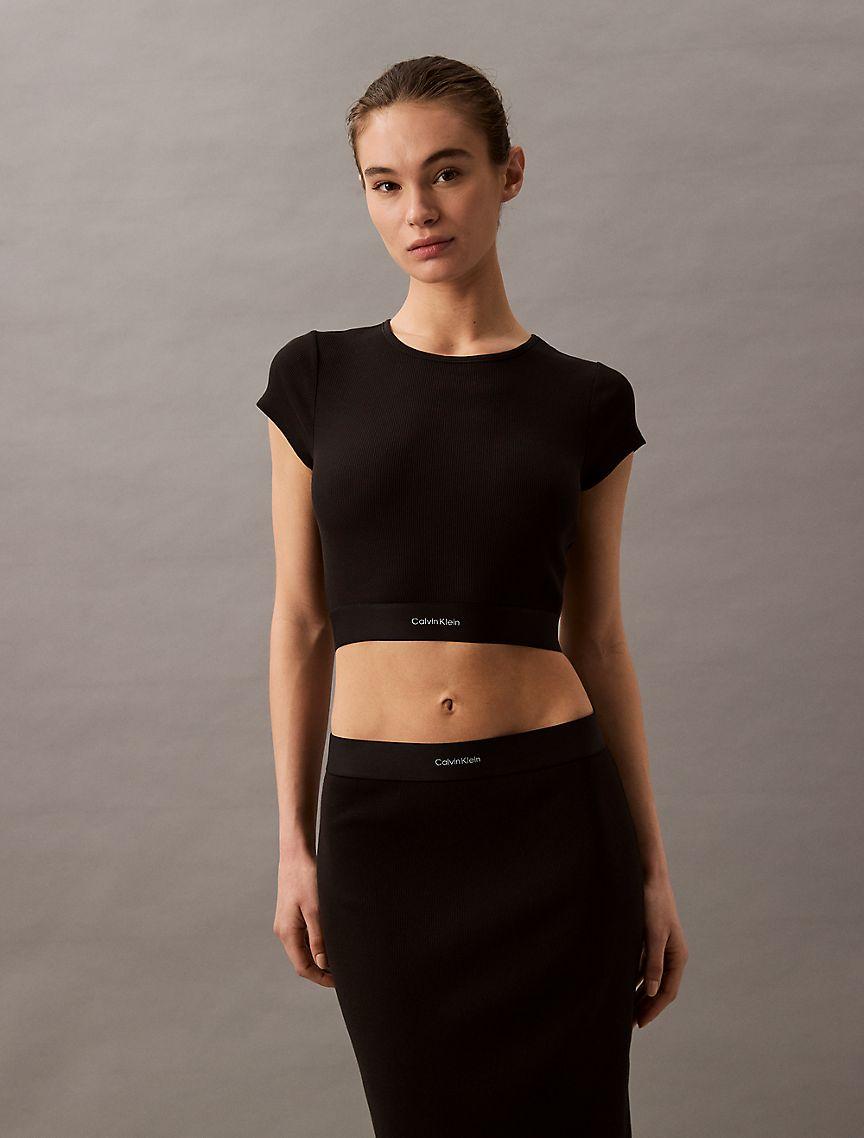 Cotton Stretch Rib Skirt Product Image