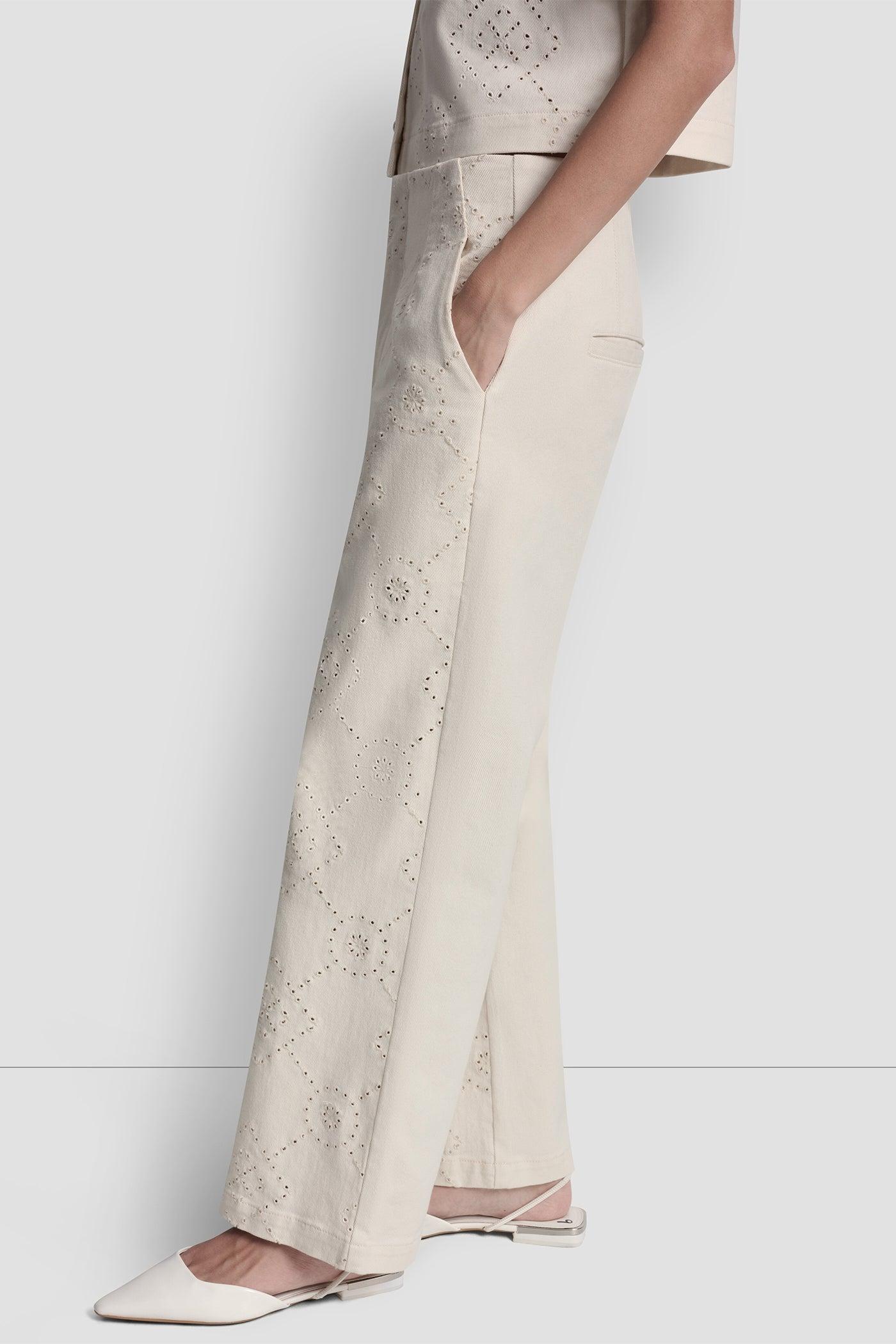 HIGH-RISE TWILL WIDE LEG PANT Product Image