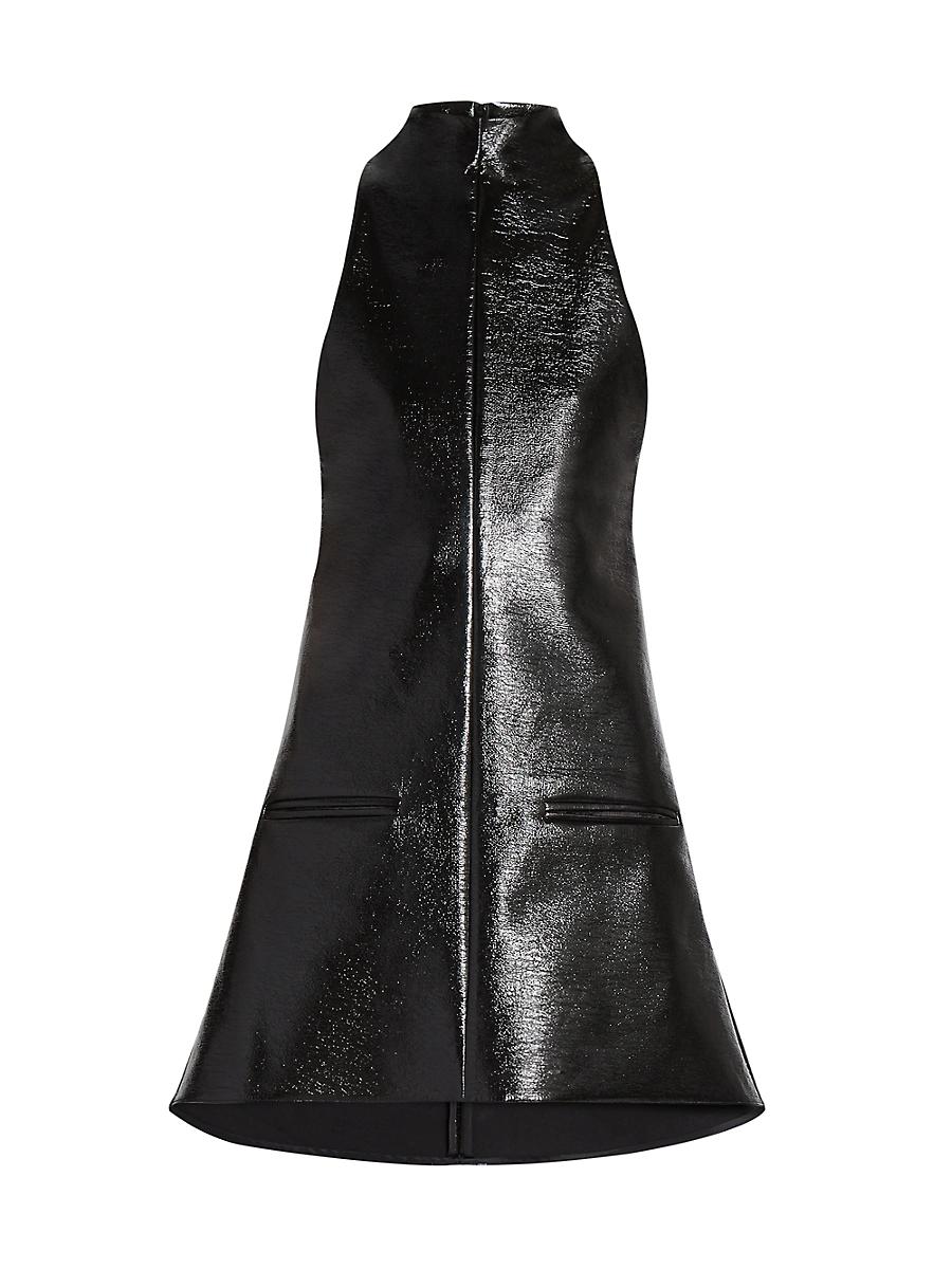 Womens Vinyl A-Line Minidress Product Image