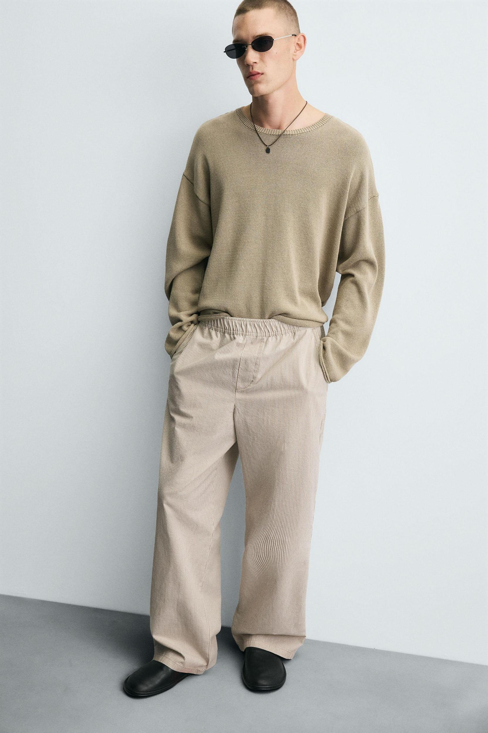 RELAXED FIT STRIPE PANTS Product Image