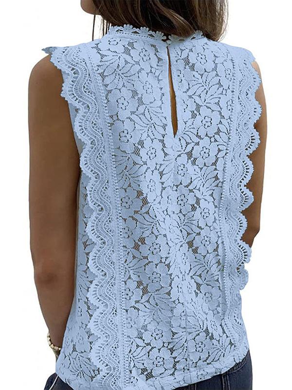 Original Lace Solid Color Loose Vest Top Product Image