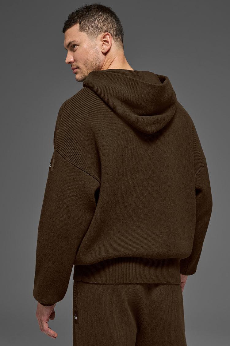 Scholar Hooded Sweater - Espresso Product Image