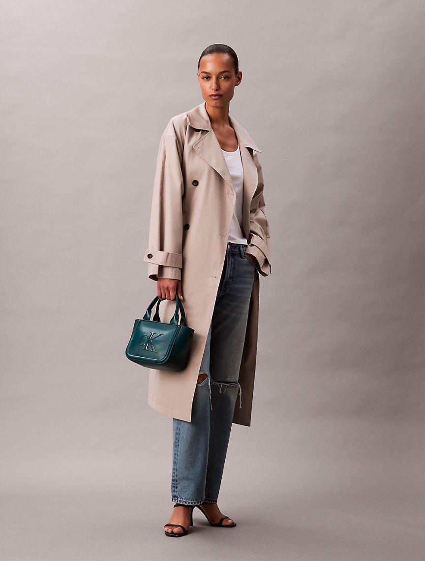 Embossed Monogram Logo Small Tote Bag Product Image