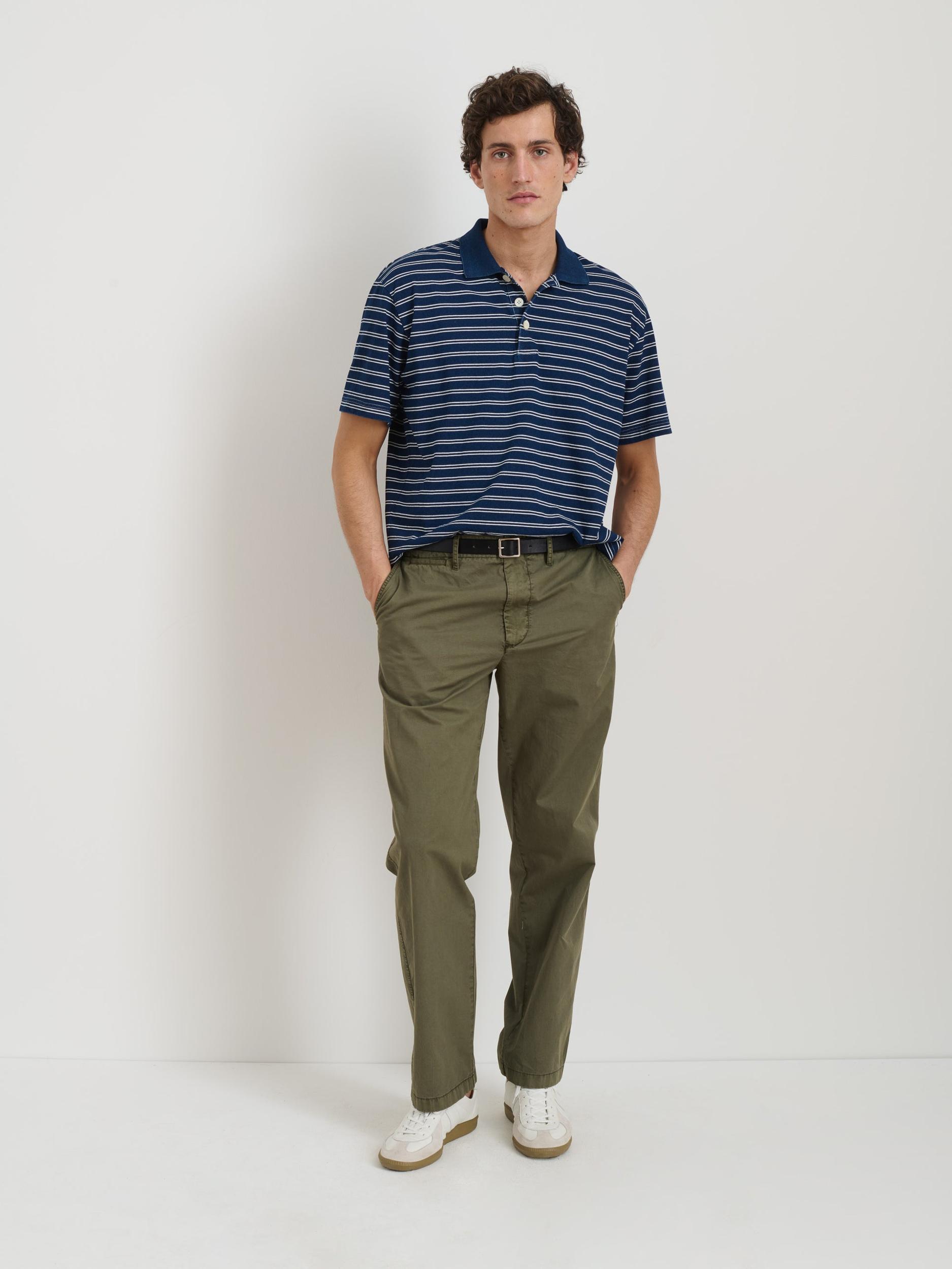 Lucas Polo In Indigo Stripe Product Image
