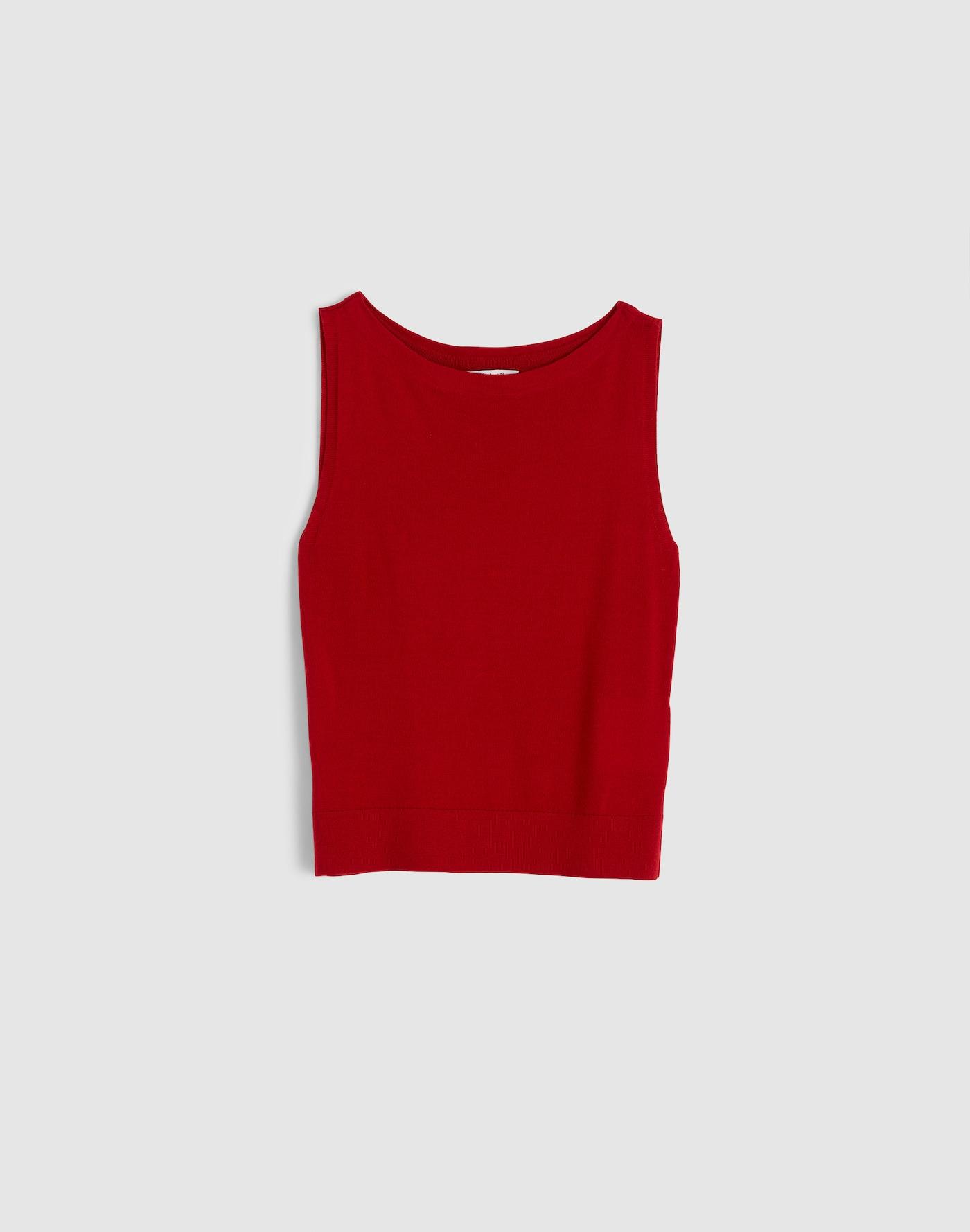 Boatneck Sleeveless Sweater Product Image