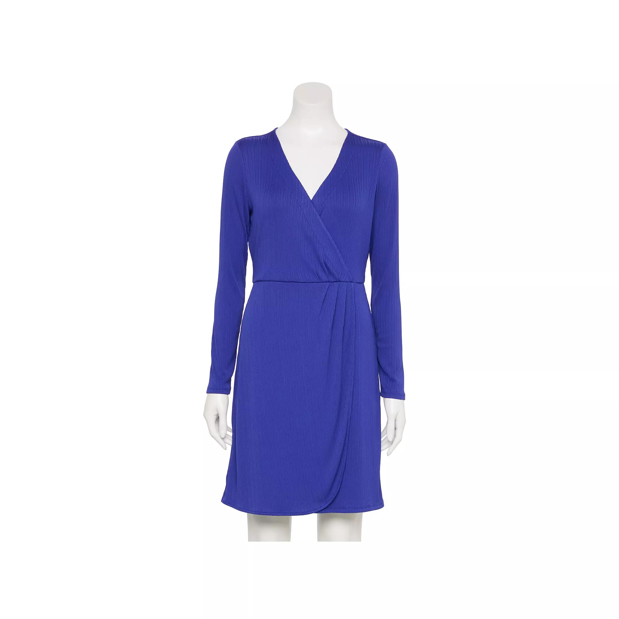Women's Nine West Adaptive Wrap Dress, Size: XL, Archer Blue Product Image