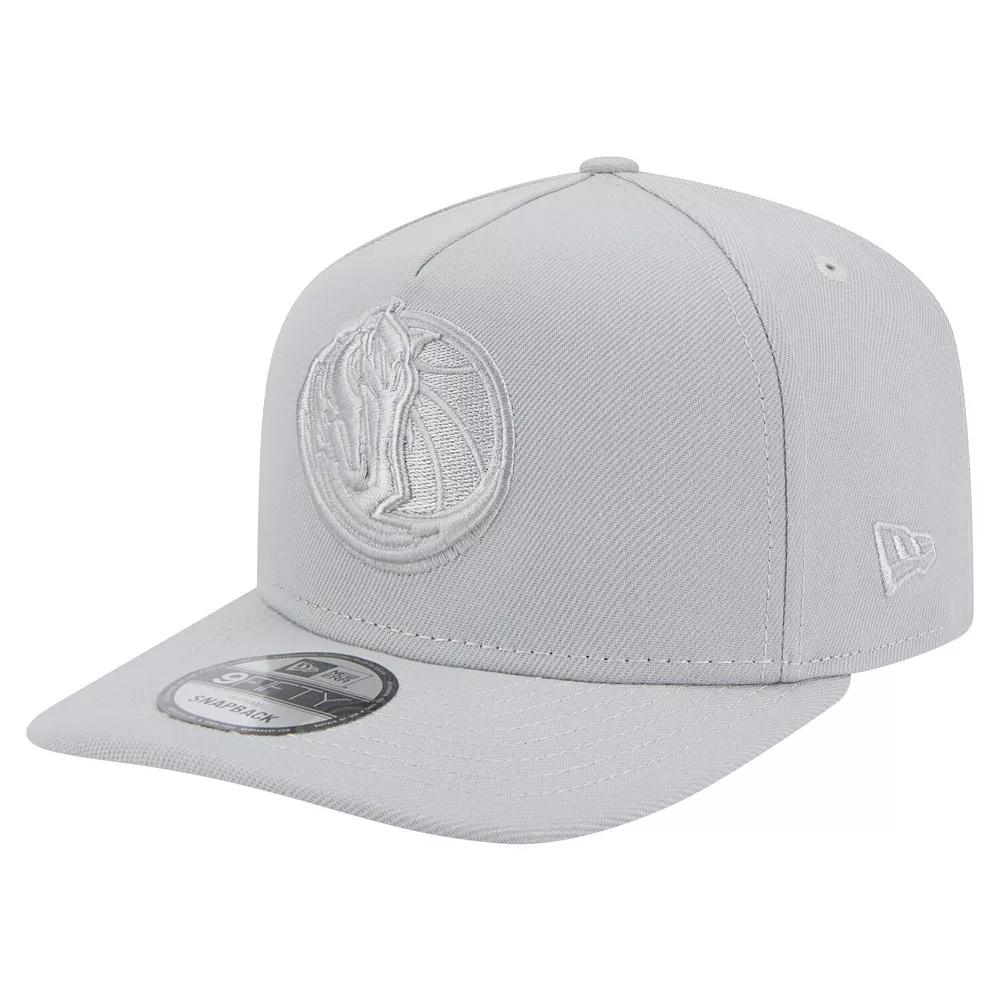 Men's New Era  Gray Dallas Mavericks Colorpack A-Frame Pinch Front 9FIFTY Snapback Hat, Grey Product Image