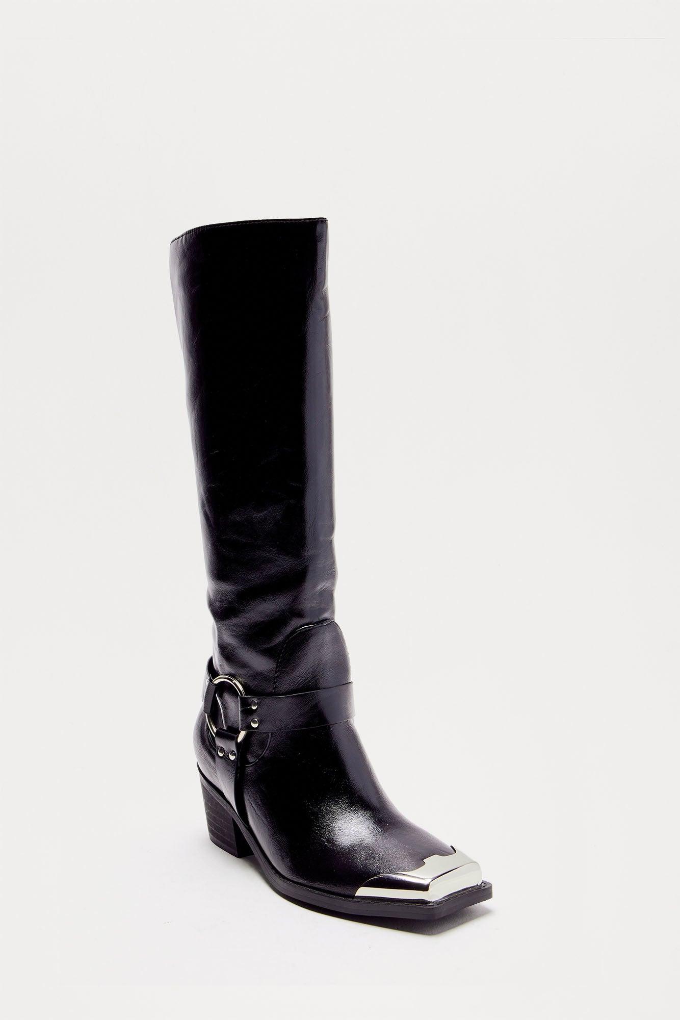 Weston Hardware Knee High Boots - Black Product Image