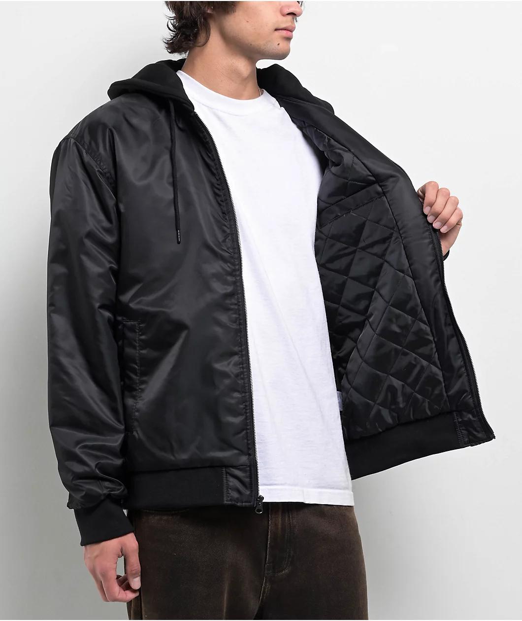 DGK Guerrero Black Hooded Bomber Jacket Product Image