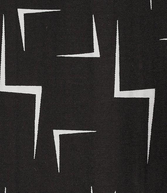 Ali Miles Geometric Print Scoop Neck 3/4 Sleeve Overlap Popover Tunic Product Image