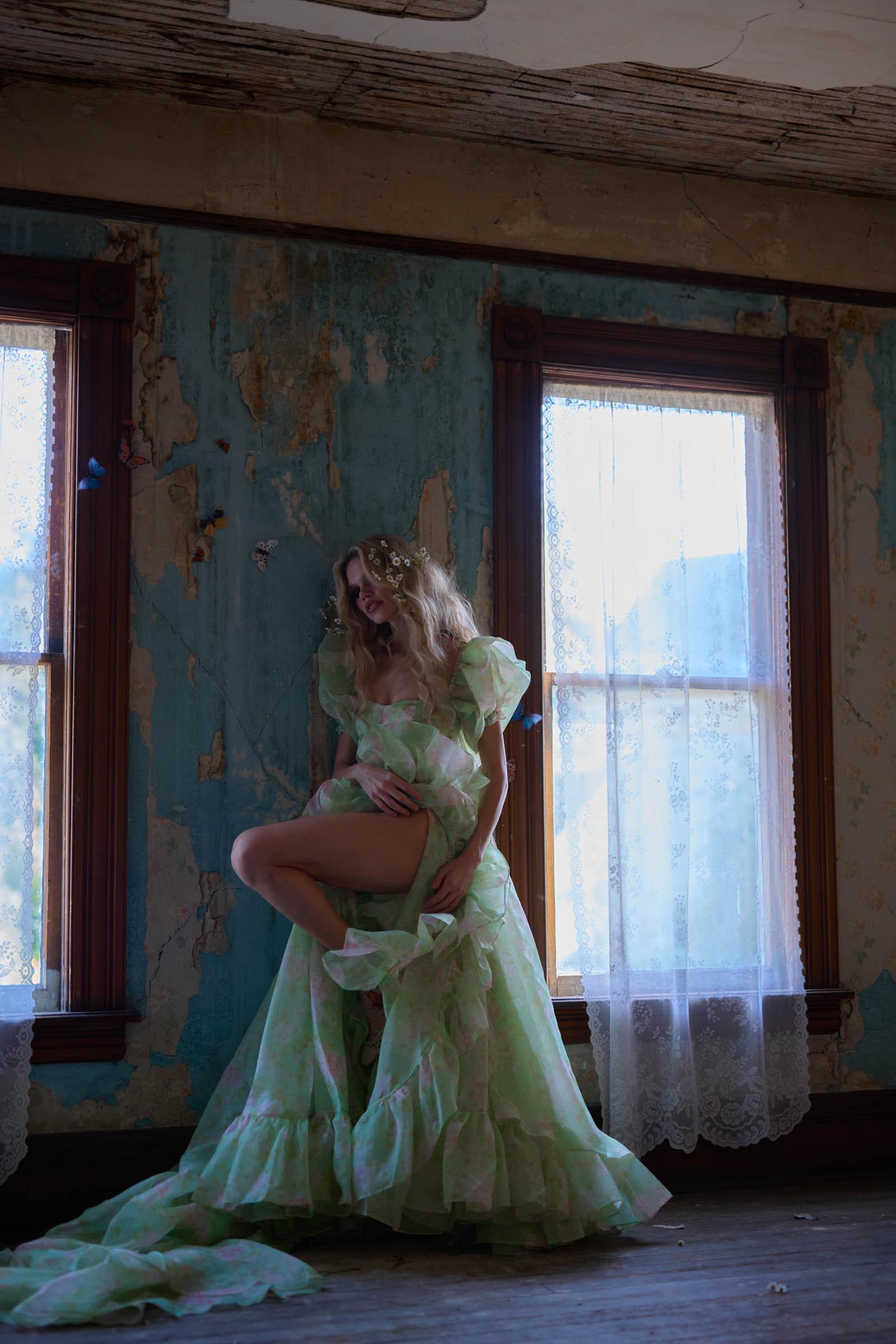 The Acid Trip In Bloom Bridal Gown Product Image