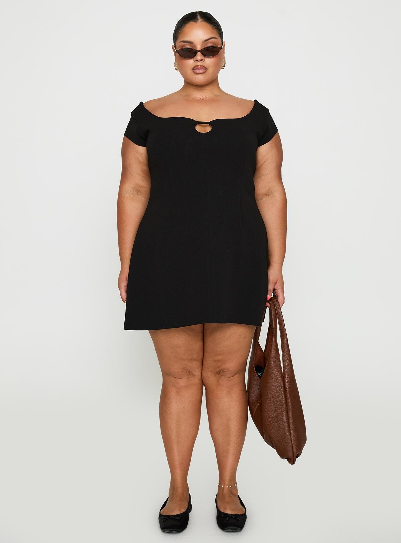 Sylvette Mini Dress Black Curve Product Image