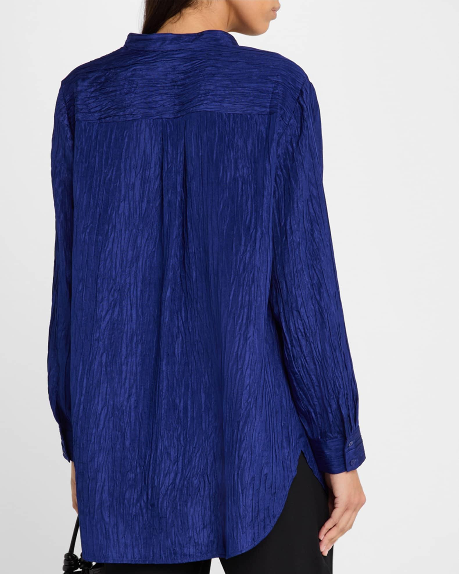 Crinkled Silk Jacquard Tunic Product Image